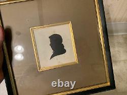 Early 19th century Pair Cut Silhouettes Man & Woman Signed & Prof Matted & Frame