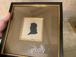 Early 19th century Pair Cut Silhouettes Man & Woman Signed & Prof Matted & Frame