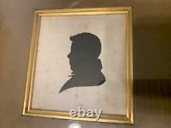 Early 19th century Pair Cut Silhouettes Man & Woman Signed & Prof Matted & Frame