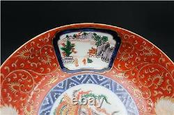 Early 20C Antique Chinese Porcelain Pair of Plates Signed with Dragons & Crown