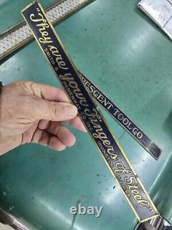 Early Crescent Tool Sign Pair Antique Rare 1910