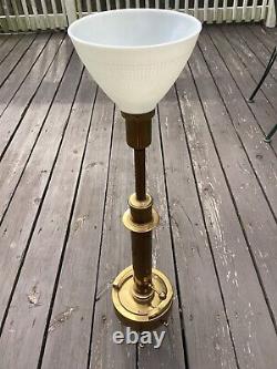 Elegant Pair Signed Stiffel Large Brass Table Lamps MCM Vintage Tommi Parzinger