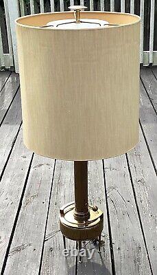 Elegant Pair Signed Stiffel Large Brass Table Lamps MCM Vintage Tommi Parzinger