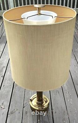 Elegant Pair Signed Stiffel Large Brass Table Lamps MCM Vintage Tommi Parzinger