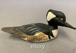 Excellent Pair of Merganser Decoy Miniatures Signed Bob Gittens 1975 Geneva NY