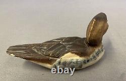 Excellent Pair of Merganser Decoy Miniatures Signed Bob Gittens 1975 Geneva NY