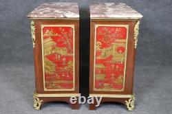 Extremely Rare Pair of Large Scale Signed Maison Jansen Chinoiserie Buffets