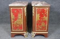 Extremely Rare Pair of Large Scale Signed Maison Jansen Chinoiserie Buffets