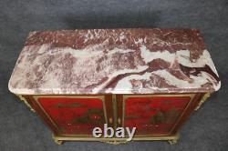 Extremely Rare Pair of Large Scale Signed Maison Jansen Chinoiserie Buffets