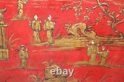 Extremely Rare Pair of Large Scale Signed Maison Jansen Chinoiserie Buffets
