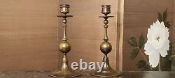 Ferdinand Barbedienne Rare Signed Beautiful Antique Pair Of Bronze Candlesticks