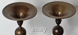 Ferdinand Barbedienne Rare Signed Beautiful Antique Pair Of Bronze Candlesticks