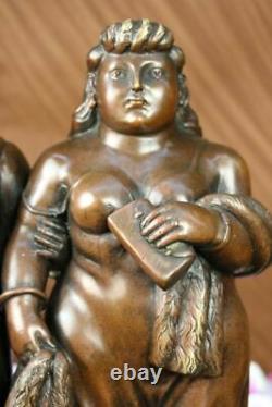 Fernando Botero, Bronze Sculpture, English Couple Brown Patina Signed Hot Cast