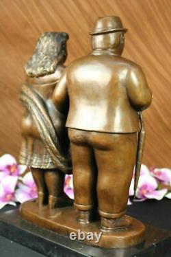 Fernando Botero, Bronze Sculpture, English Couple Brown Patina Signed Hot Cast