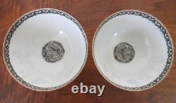 Fine Mirror Pair Chinese Porcelain Bowls Hand Thrown Painted Signed