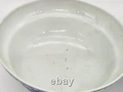 Fine Pair Signed Antique Chinese Blue White Republic Period Bowls