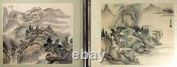 Fine Pair of China Chinese signed paintings of snowy landscapes & water