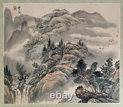 Fine Pair of China Chinese signed paintings of snowy landscapes & water