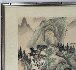 Fine Pair of China Chinese signed paintings of snowy landscapes & water