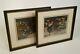 Gaston Hoffmann 1883 1977 Framed Signed Pair French Courtroom Lithographs Art