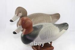 Gilmore Butch Wagoner Redhead Decoy Pair Havre de Grace, Maryland Signed Date