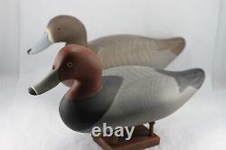 Gilmore Butch Wagoner Redhead Decoy Pair Havre de Grace, Maryland Signed Date