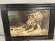 Hans Krause Antique Signed 1896 Rare German Pair Of Lions Painting Print Framed