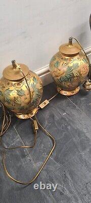 IDA BELLINI Pair Of Lamp Bases Signed Decorative Antique Vintage