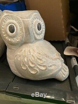 Isabel Bloom Sculptures RARE VINTAGE ROCK EYE OWL PAIR