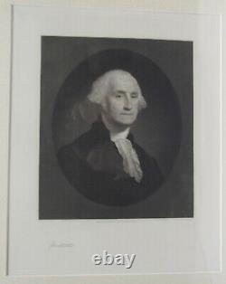 John Sartain George Martha Washington Pencil Signed Proof Mezzotints Pair 1865