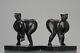 Large Pair Of Bronze Bookstand Ladies Signed On The Base Michael