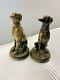 Late 19th Century Pair Of Bronze Dogs Signed Barye Circa 1880