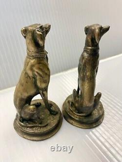 Late 19th Century pair of Bronze Dogs Signed Barye Circa 1880