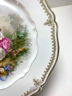 Lovely! SIGNED 1846 SEVRES CHATEAU DE ST CLOUD CABINET PLATE Young French Couple