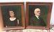 Lrg Pair 36 Antique Oil Painting Portraits By George Beline Well Listed Artist