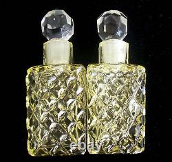 MATCHING PAIRVintage Czech Bookend Perfume BottlesSignedRAREVery Collectible