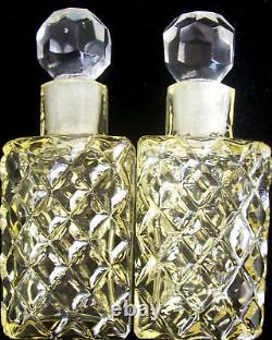 MATCHING PAIRVintage Czech Bookend Perfume BottlesSignedRAREVery Collectible