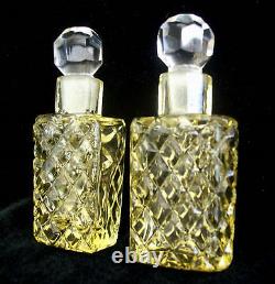 MATCHING PAIRVintage Czech Bookend Perfume BottlesSignedRAREVery Collectible