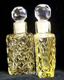 MATCHING PAIRVintage Czech Bookend Perfume BottlesSignedRAREVery Collectible