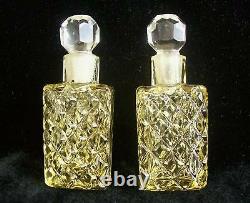 MATCHING PAIRVintage Czech Bookend Perfume BottlesSignedRAREVery Collectible