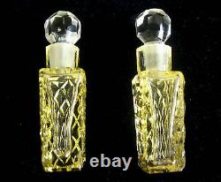 MATCHING PAIRVintage Czech Bookend Perfume BottlesSignedRAREVery Collectible