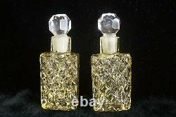 MATCHING PAIRVintage Czech Bookend Perfume BottlesSignedRAREVery Collectible