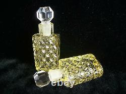 MATCHING PAIRVintage Czech Bookend Perfume BottlesSignedRAREVery Collectible