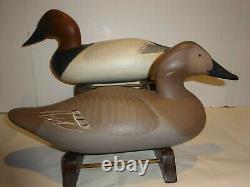 Madison Mitchell Pair Canvasback Duck Decoys, Vintage Signed 1970