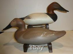 Madison Mitchell Pair Canvasback Duck Decoys, Vintage Signed 1970