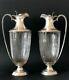 Mappin & Webb Silver Sterling Signed Antique Pitchers Wine Decanters Pair