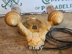 Markel Electric Products Iron Wall Lamp Light Sconce Signed 1927 Ornate Candle
