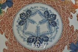 Massive Pair Antique DRAGON Phoenix HoHo Bird Imari Meiji Period Charger Plates