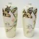 Matched Pair Of Antique Hand Painted Rosenthal Vases Artist Signed 1918