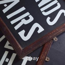 Matched Pair of Edwardian Milk Glass Shop Signs